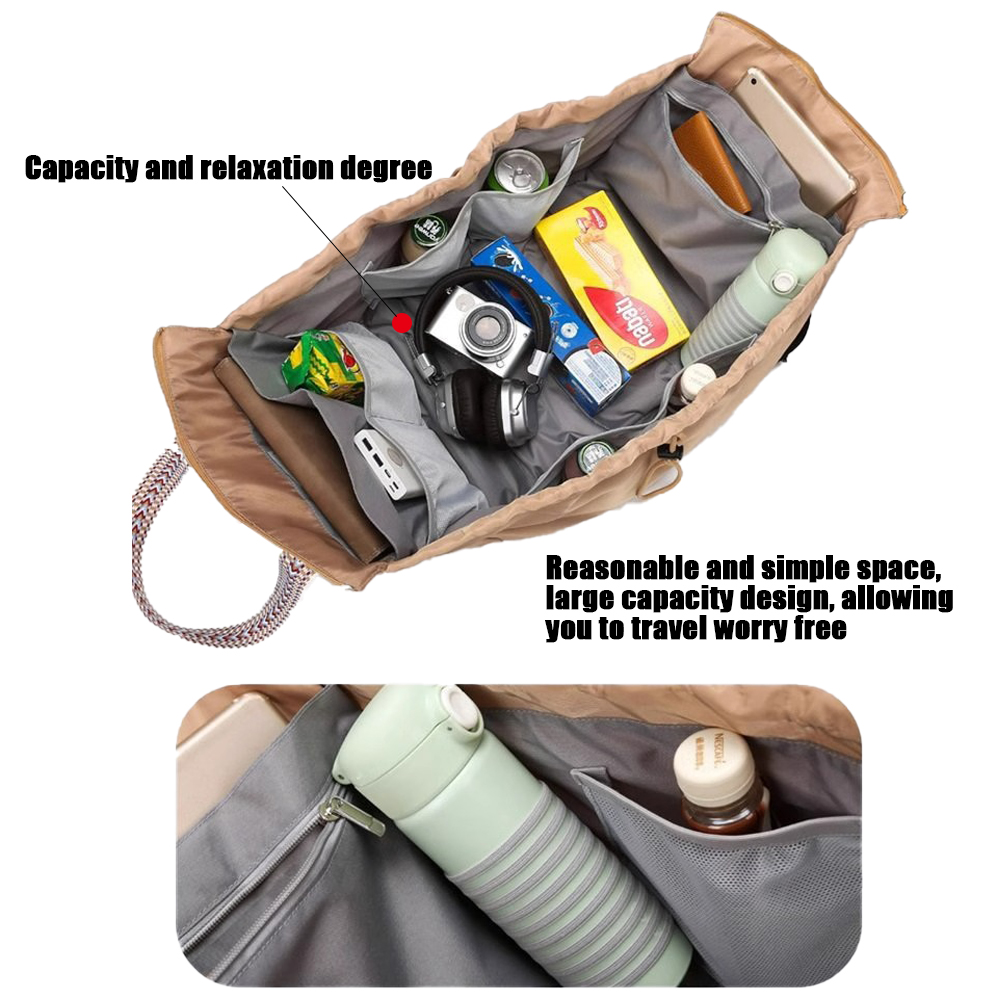 Sac à dos de rangement de voyage, sac de voyage léger multifonctionnel pour mère et bébé, grand sac à dos de rangement portable. zwq