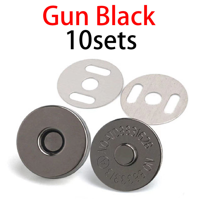 10sets 10mm 14mm 18mm Magnetic Snap Fasteners Clasps Buttons Handbag Purse Wallet Craft Bags Parts Accessories Adsorption