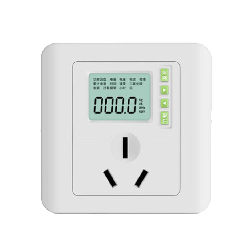 Huishoudelijke wattuurmeter watt-energiemeter 10 a 16a vermogensmonitor paneeltype meteraansluiting: 16a