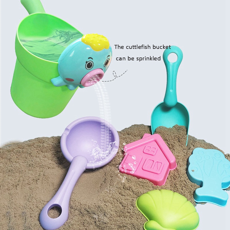 Summer Soft Baby Beach Toy Kids Mesh Bag Bath Play Sandbox Set Beach Party Cart Bucket Sand Molds Tool Water Game