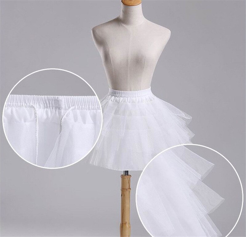 Enagua de Ballet de , blanca, con volantes de tul, crinolina corta, enaguas nupciales, jupón bajo falda para niñas