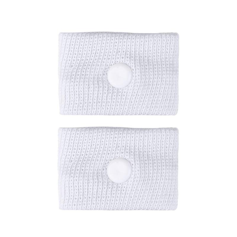 2 stk rejsemorgenkvalme armbånd anti køresyge armbånd: Hvid