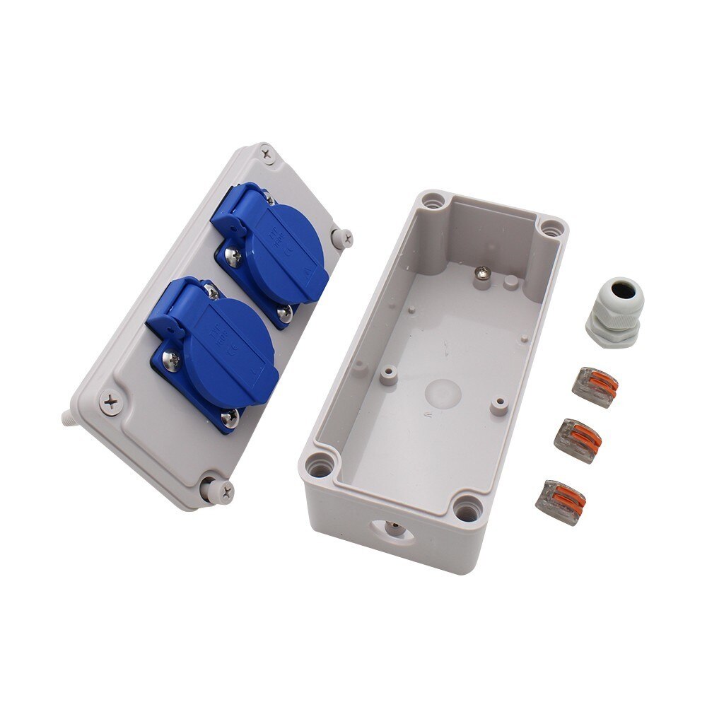 Plastic Waterdichte Socket Doos Huishoudelijke Socket Junction Box Outdoor Regendicht Socket Doos Ontmoette Wartels en Draadconnectors: M-socket002