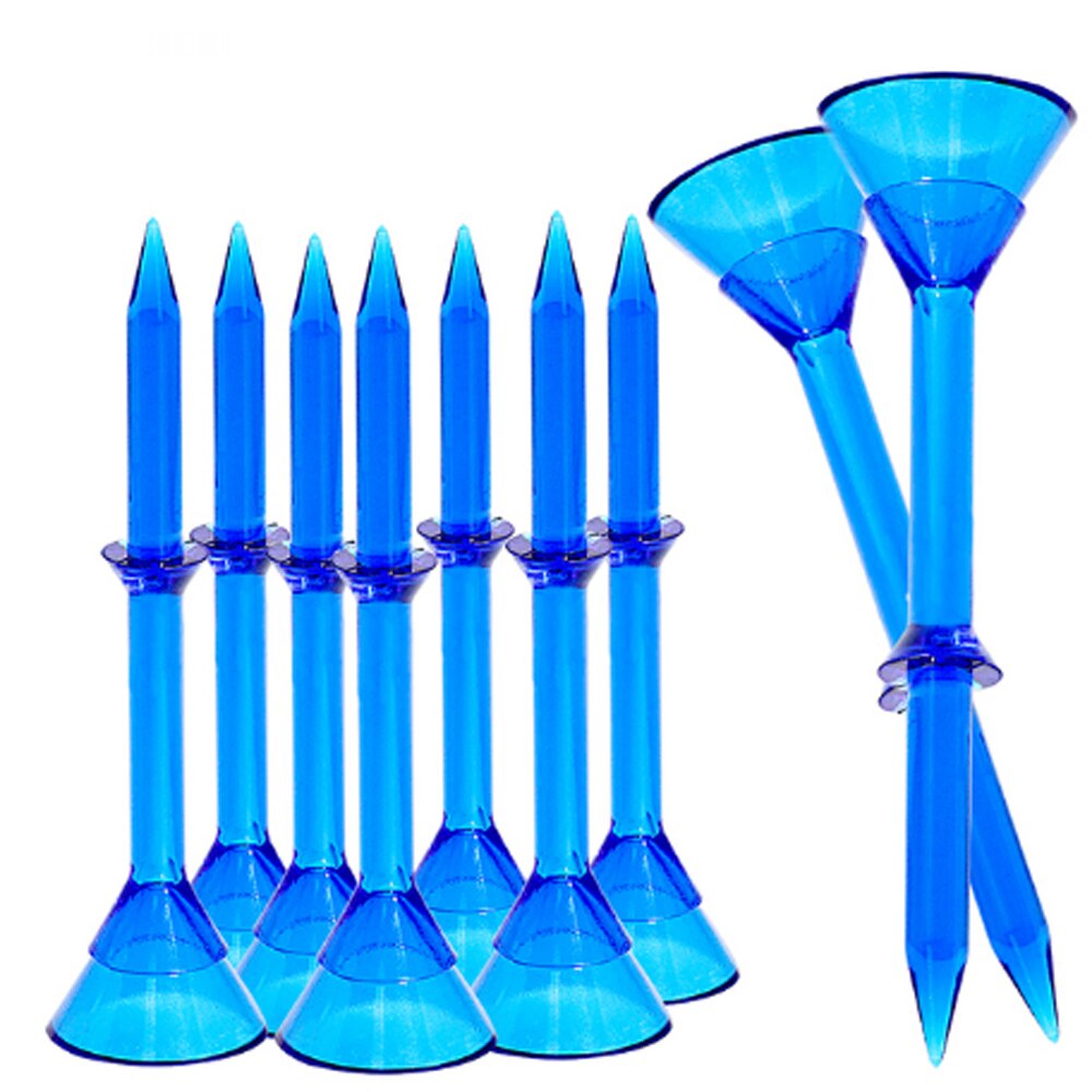 50Pcs Upgrade Big Cup Golf Tees 3-1/4" Unbreakable Plastic Golf Tee Reduce Friction &amp; Side Spin Reusable For: Blue