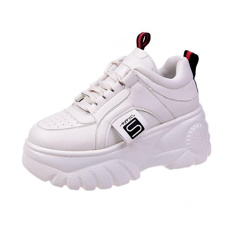 Hight Increase Ulzzang Women Casual Shoes Woman Sneakers Platform Wedges High Heels Flats Loafers Ladies Creepers Trainers