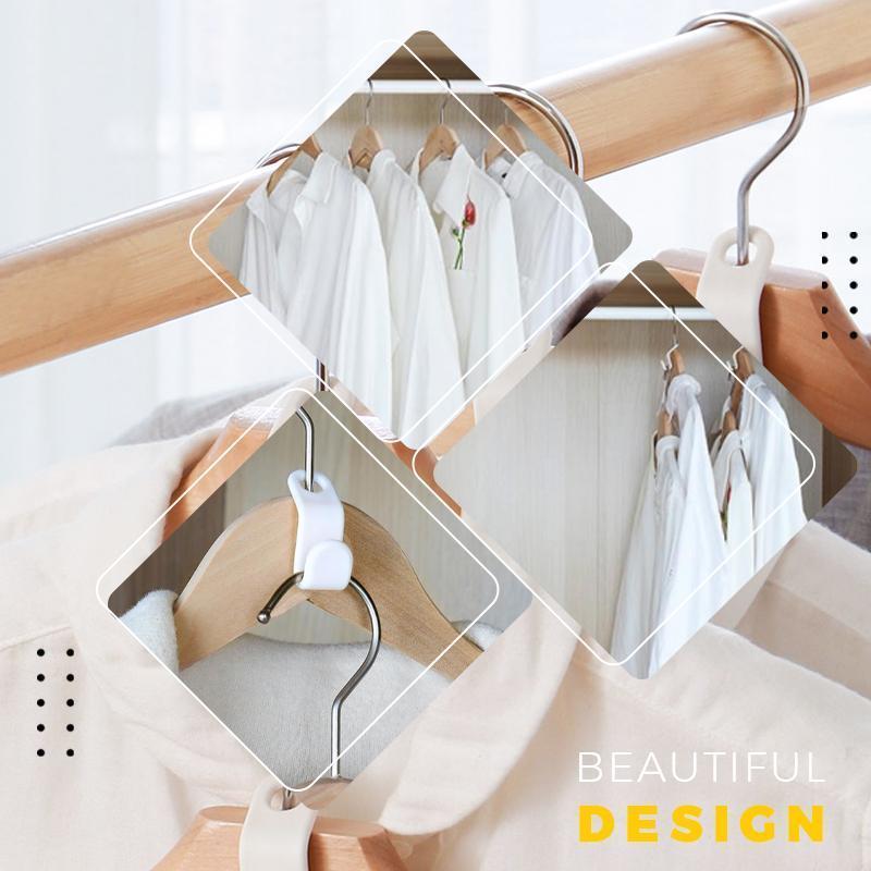 6/12/24 PCS Clothes Hanger Connector Hooks Mini Space Saving Cascading Hook Storage Rack Wardrobe Hanging Tool
