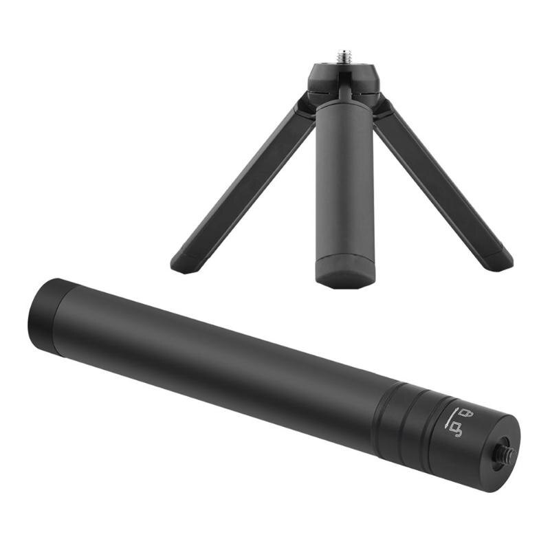 Tige télescopique de bâton de barre d'extension de support de trépied tenu dans la main pliable d'alliage d'aluminium avec le Port 1/4 d'écrou pour le cardan Mobile de DJI Osmo 2