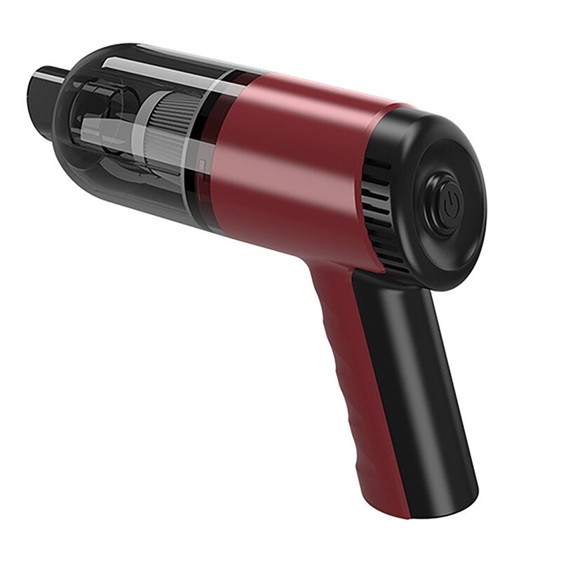 Aspiradora inalámbrica para coche, miniaspirador con carga USB, portátil, de mano, para escritorio, para el hogar: Rojo