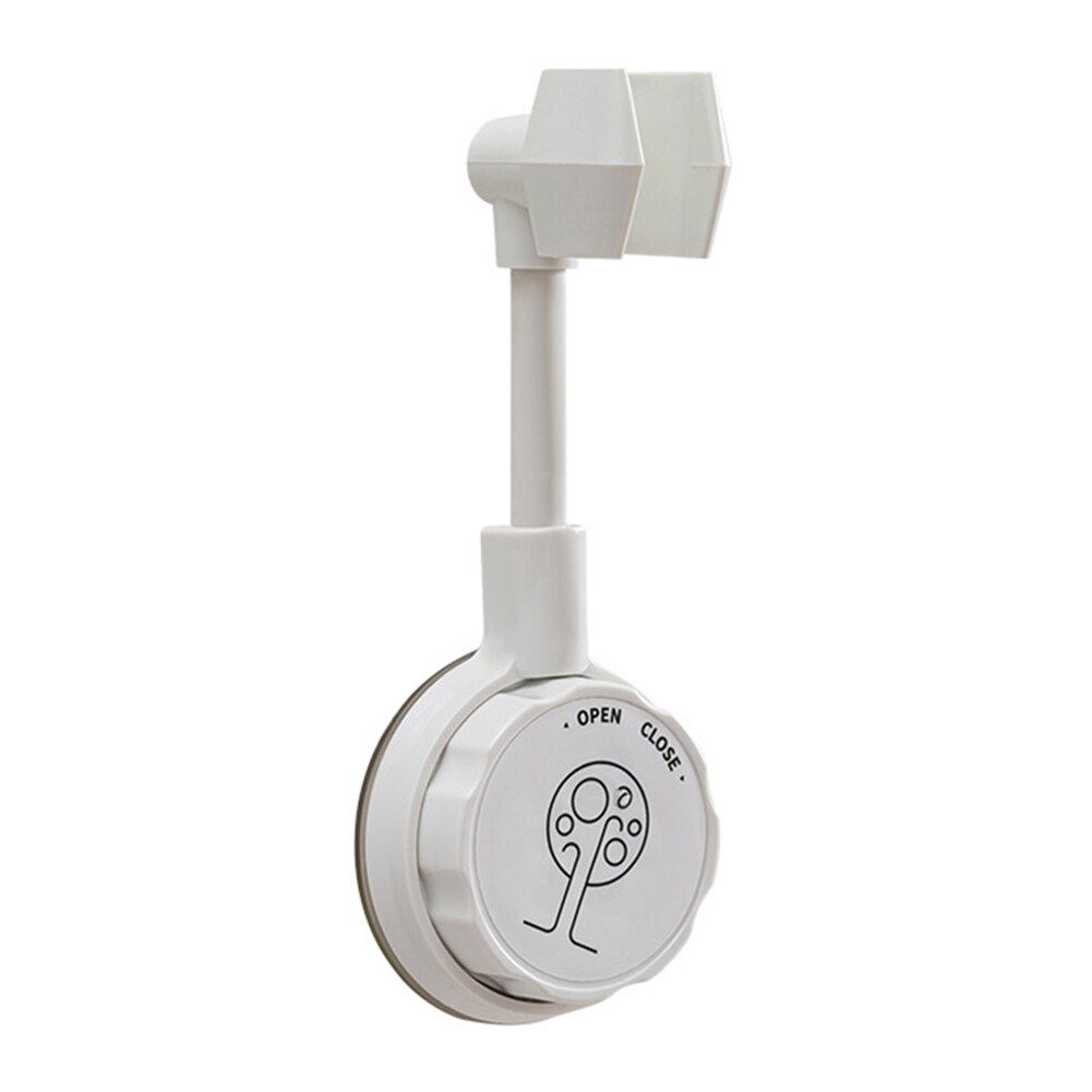 Soporte de pared para cabezal de ducha, estante de soporte sin perforaciones, 360 grados, accesorios de baño: Blanco