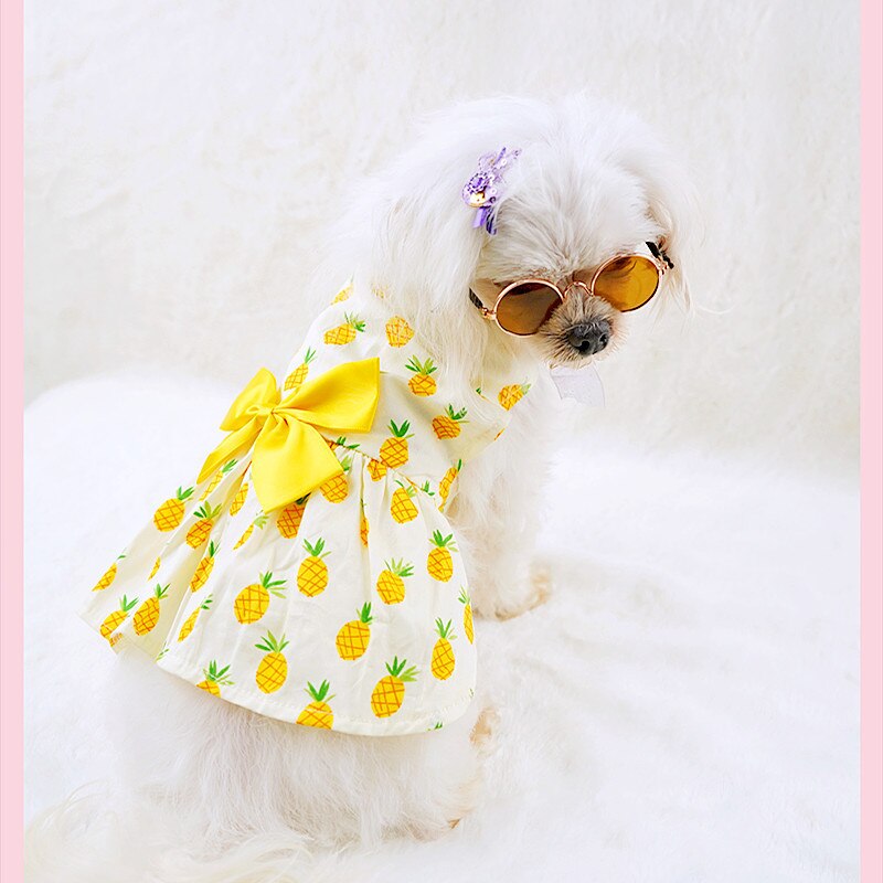 Small Dog Costume Summer Cat Dress Doggy Puppy Chihuahua Yorkie Pomeranian Clothes Maltese Poodle Pet Clothing XS Dog Skirt