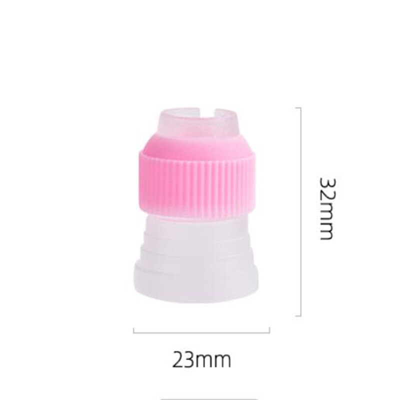 4Pcs Icing Piping Tips En 1 Adapter 1 Siliconen Pastry Tassen Cake Rvs Tulp Icing Nozzle Converter Decorating tool