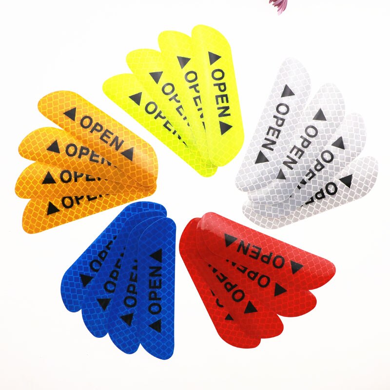 4pcs / set car Warning Safety Sign Reflective Strips Stickers for Nissan Teana X-Trail Qashqai Livina Sylphy Tiida Sunny March