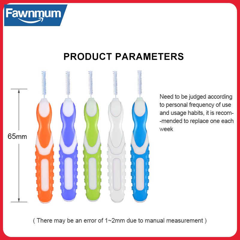 Fawnmum 2x10Pcs Interdental brush Oral Care Toothpick Dental Clean Teeth gap Teeth Orthodontic I shape Tooth Brush Product