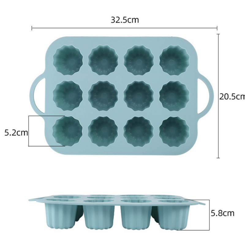 12 Kopje Cannele Gecanneleerde Vorm Cake Pannen Cupcake Muffin Vorm Bakplaat Thuis Keuken Kok Diy Tools