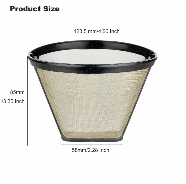 1 pc kaffemaskine filter genanvendeligt metaltragt filter 400 mesh til kaffemaskine tilbehør cuisinart kaffemaskine dele