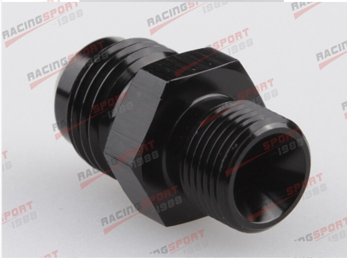 HFUK AN-6 Black JIC Flare To M14x1.25 Metric Straight Male Hose Fitting Adapter