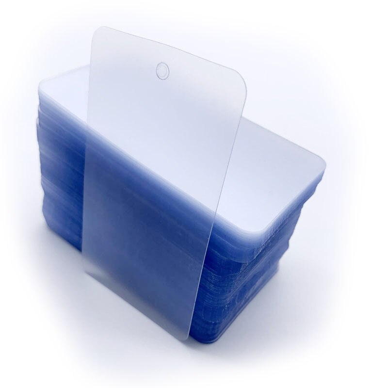 200 Stuks Blanco Matte Pvc Tags Kunststoffen Waterdicht Hang Tag Kledingstuk Clear Plastic Met Gat Frosted Plastic Hang Tag