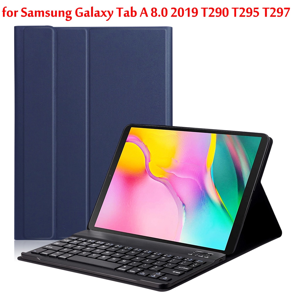 Bluetooth keyboard case For Samsung Galaxy Tab A 8.0 T290 T295 T297 SM-T290 SM-T295 wireless keyboard tablet cover