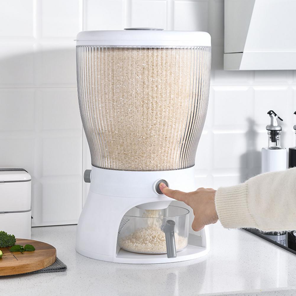 Rice Dispenser Rotating Dry Food Cereal Rice Stora... – Grandado