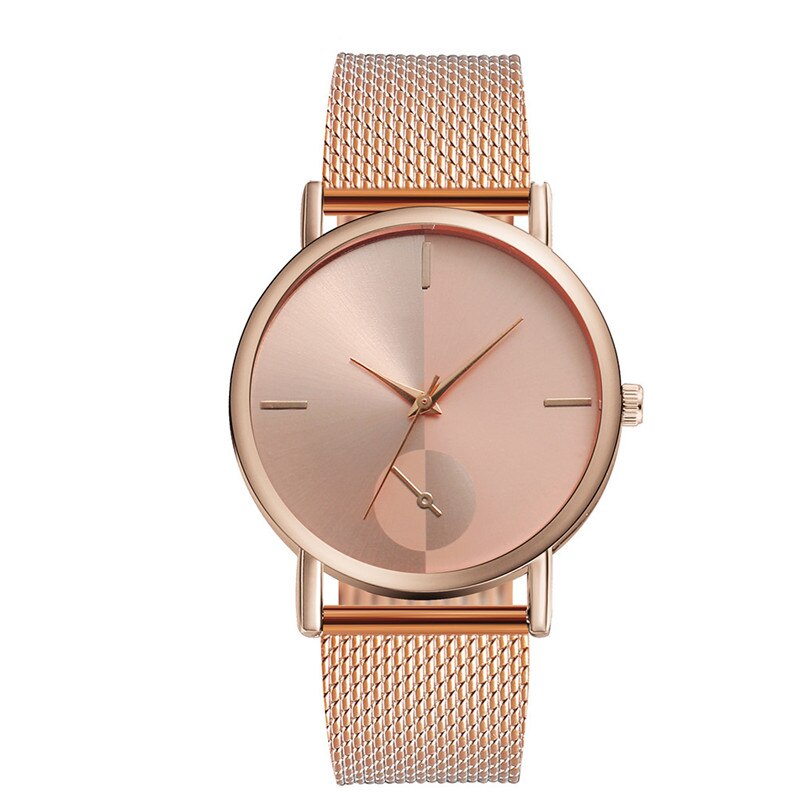 Horloges Vrouwen Lederen Band Gouden Armband Quartz Horloge Voor Vrouwen Jurk Horloges Vrouwelijke Klok: Rose Gold