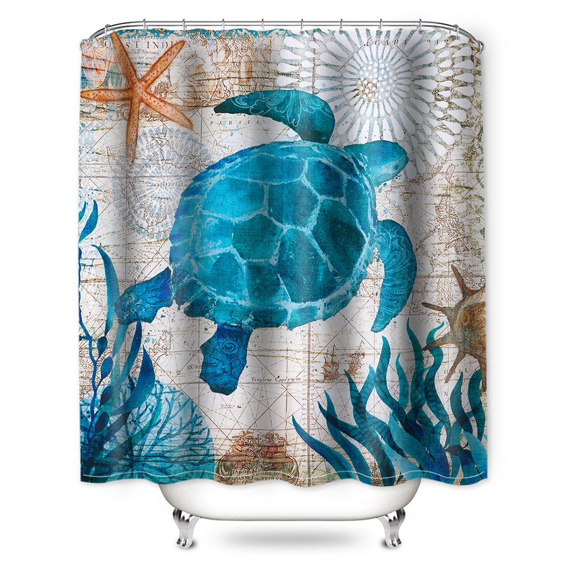 1pc 180 x 180cm gröna blad utskrift duschdraperi bearroom moderna naturliga växtmönster polyester badrumsgardiner: Sid