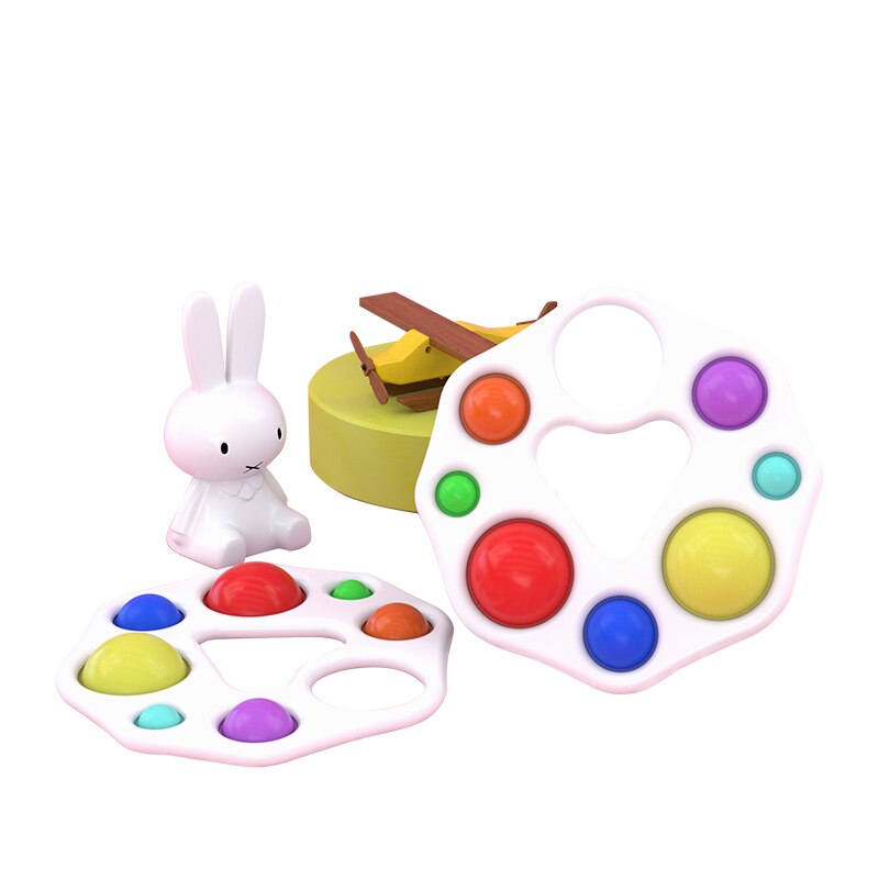 Simple Dimple Fidget Toy Sensory Toys Simple Dimple For Adults And Ki Ds, Portable Fidget Toy With Buckle Ring Stress Relief