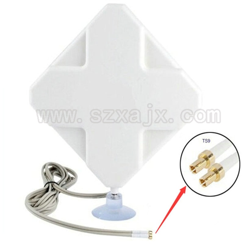 JX Antenna 4G Omni antenna 35dBi 2xSMA TS9 CRC9 connector for 3G 4G Router USB Modem: TS9