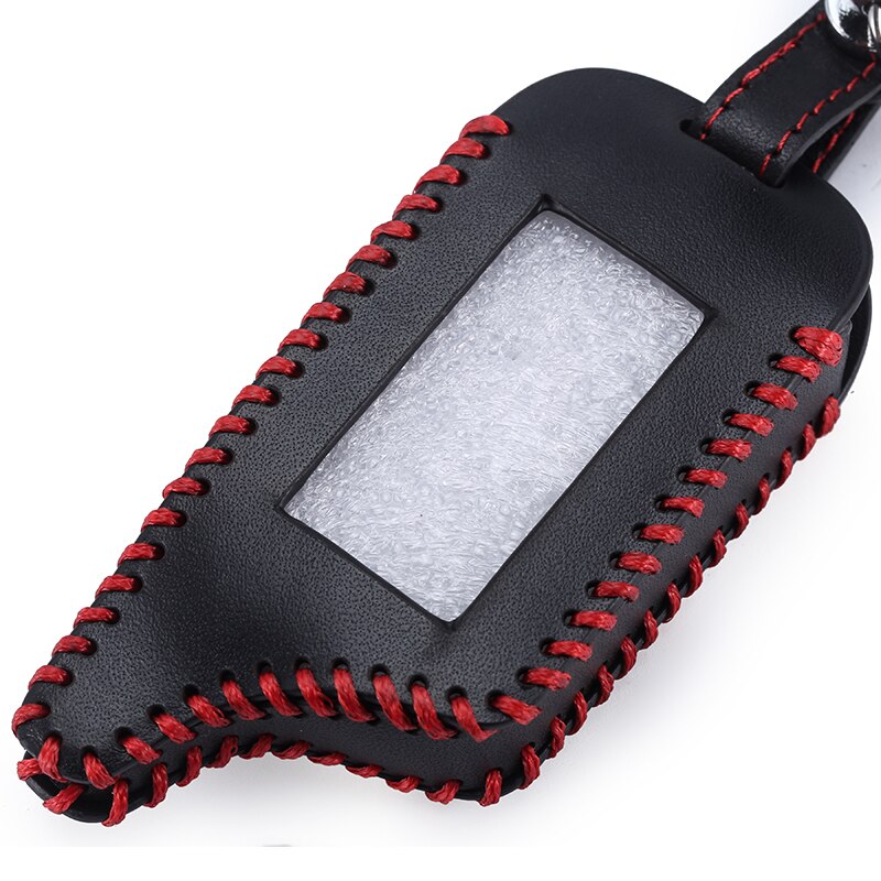 Starline B9 B9 / B91 / B6 / B61 / A91 / A61 / V7 C9 LCD FORMA DE clásico remoto alarma de coche cubierta de cuero