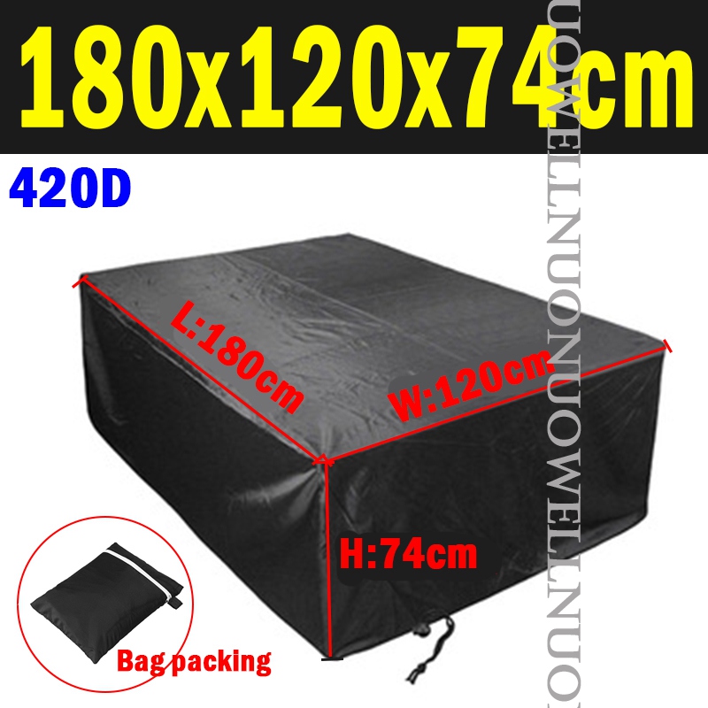 420D Oxford Fabric Furniture Covers Anti-UV Outdoor Sofa Table Chair Dust Proof Cover Garden Patio Waterproof Furniture Cover: FireBrick