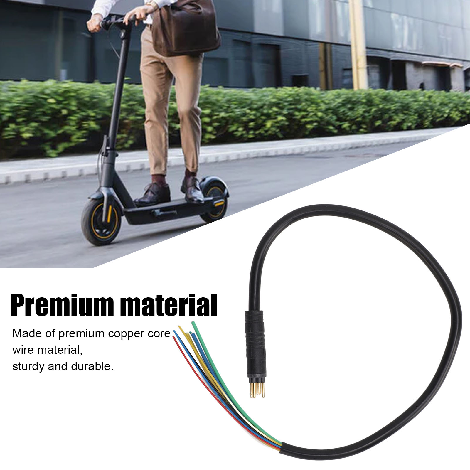 Electric Scooter Motor Wire Lightweight 9 Pin Easy To Install Electric Scooter Waterproof Motor Cable for Replacement