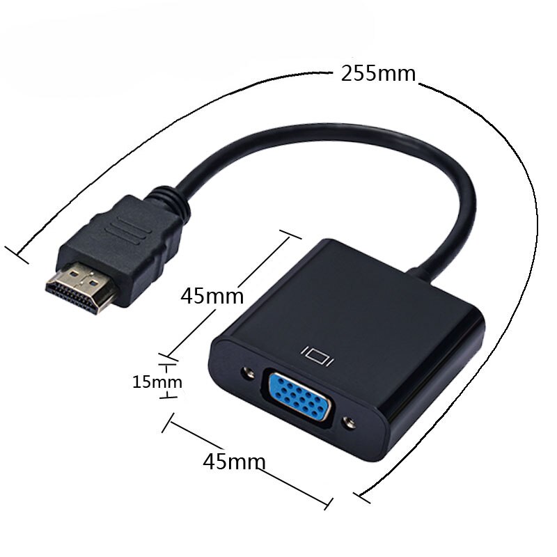 HD 1080P HDMI-compatible to VGA adapter converter cable For Xbox PS4 PC laptop TV box to projector display HDTV