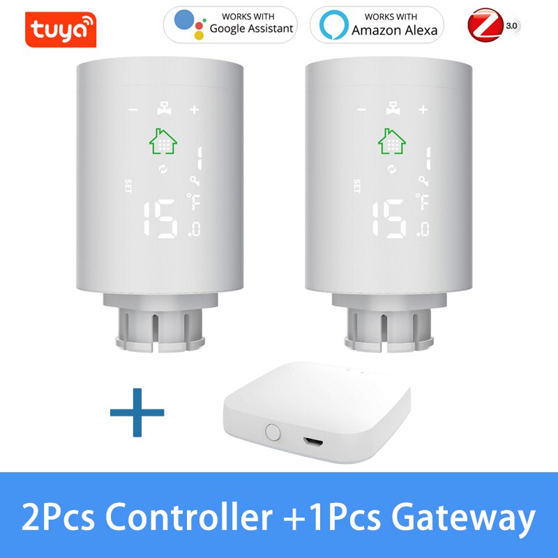 Zigbee 3.0 Smart Radiator Actuator Thermostat Radiator Valve Temperature Controller Work With Alexa Smart Home Tuya Smart Life