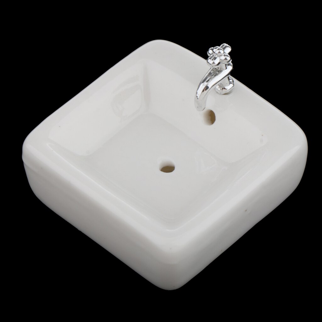 1/12 in miniatura di Lavaggio Del Bacino per la Casa Delle Bambole Mobili Da Bagno Accessori