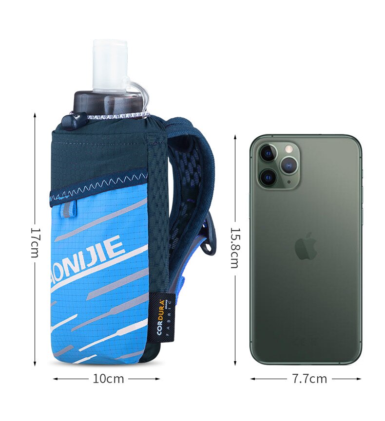 AONIJIE A7102 Light Weight Handheld Quick Grip Quick Stow Flask Water Bottle Carrier Bag 6.8&quot; Phone Holder Pouch Hydration Pack