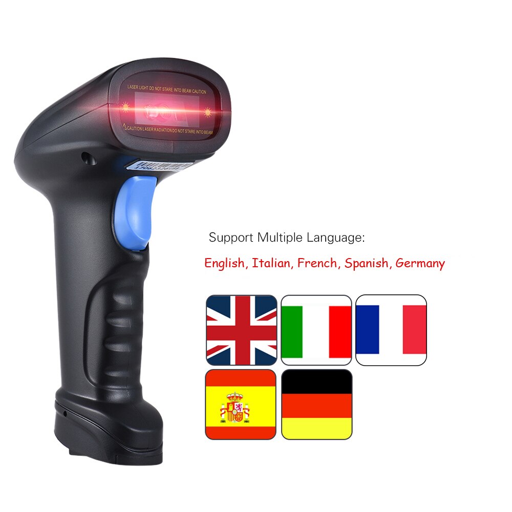 Aibecy Handheld 2.4G Draadloze 1D/2D/Qr Barcode Scanner Bar Code Reader Met Usb Ontvanger 4000 Code opslag Capaciteit Voor Pos Pc