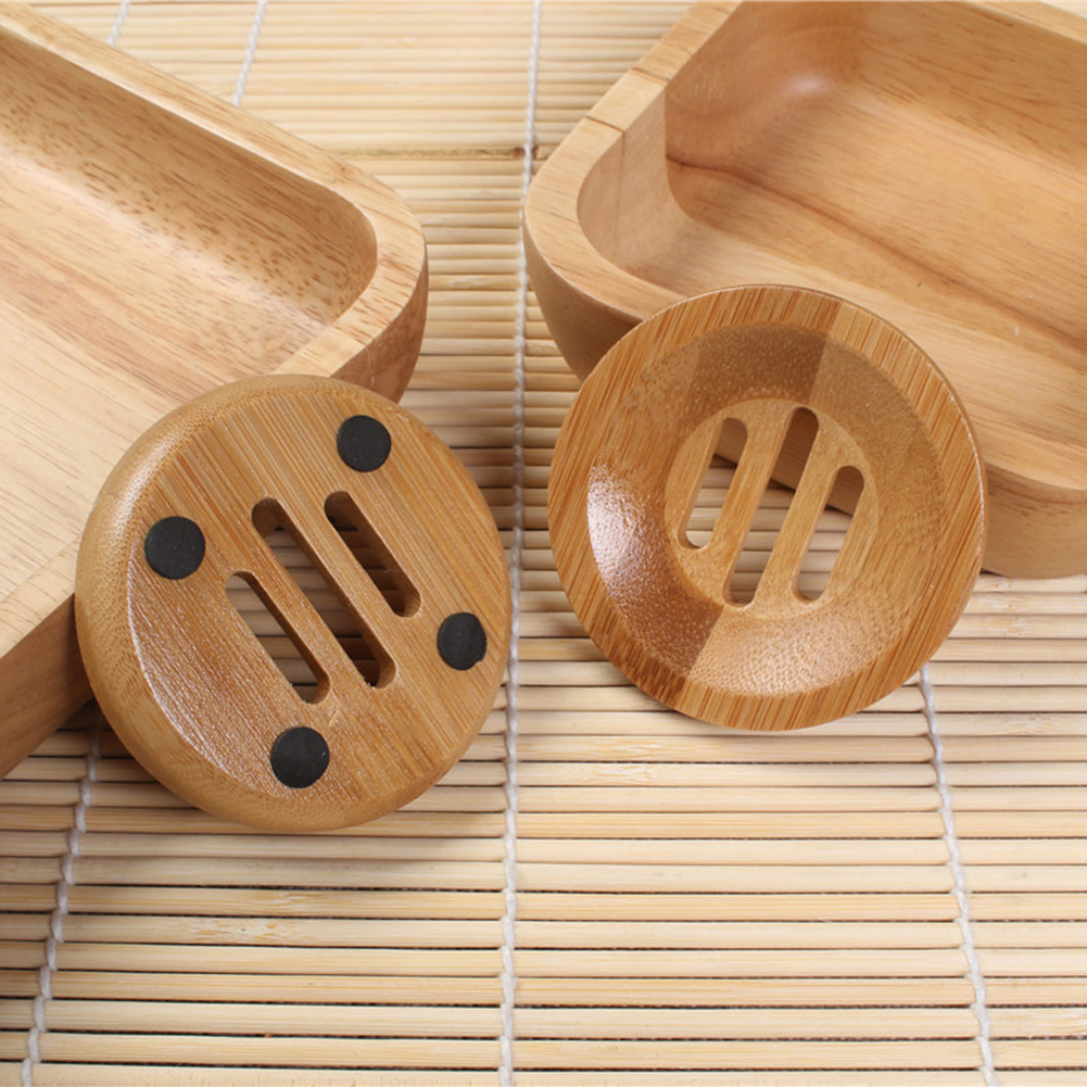 Plateau porte-savon en bois de bambou naturel, conteneur, plaque de douche, accessoires de salle de bains, Support, boîte en bois naturel
