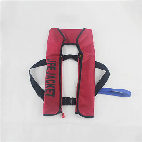 Inflatable Life Jacket Adult Swiming Fishing Life Vest Swimwear Water Sports Swimming Survival Jacket Manual type: Burgundy