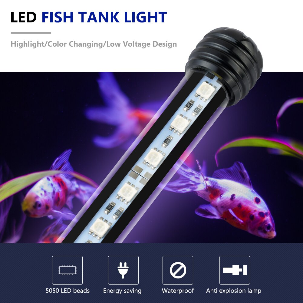 19cm 28cm 38cm 48cm 5050 rgb led aquariumverlichting aquarium onderwaterverlichting aquatische luchtbel zuurstoflamp eu ons uk stekker
