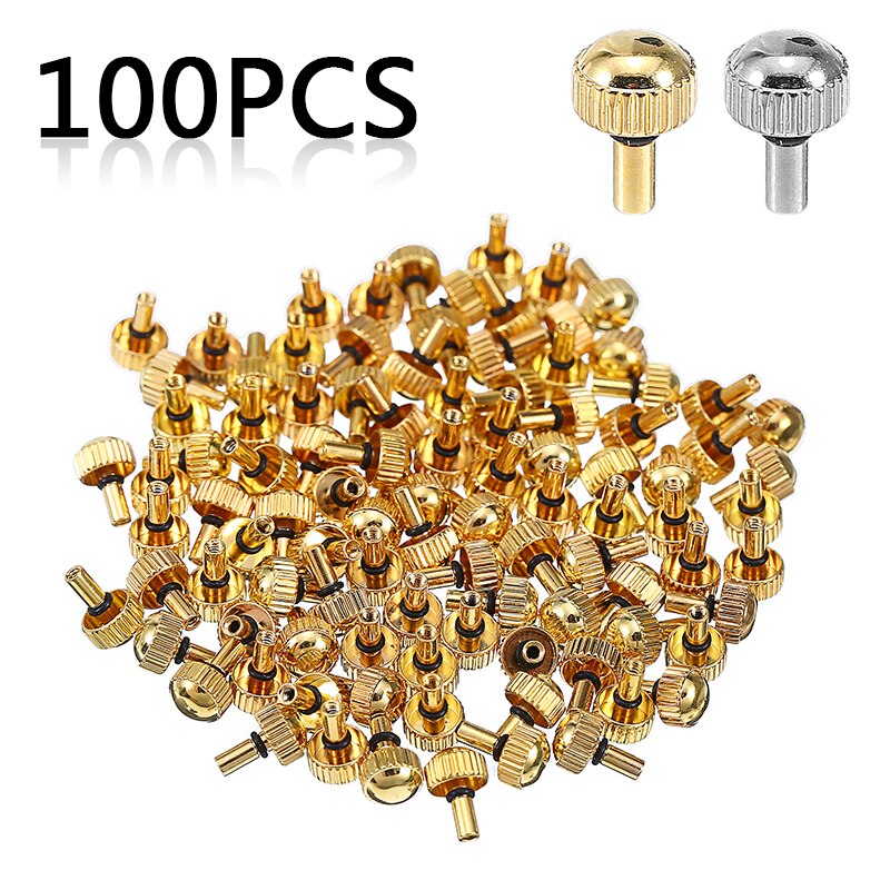 100 Stks/partij Vervanging Schroef Buis Horloge Voor Quartz Horloge Accessoires Goud Zilver Kleur Horloge Crown Onderdelen Set Horloge Reparatie Tool