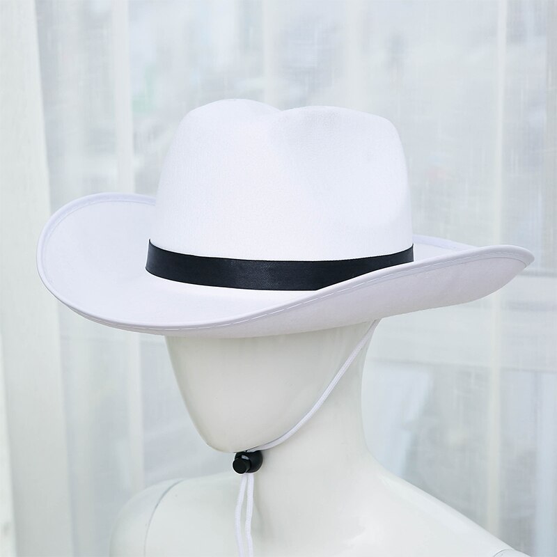 Sombrero vaquero rosado de estilo occidental para mujer y niña, Tiara de fieltro, gorro de princesa de Rodeo, gorra de vaquera para , accesorios de disfraz: 6