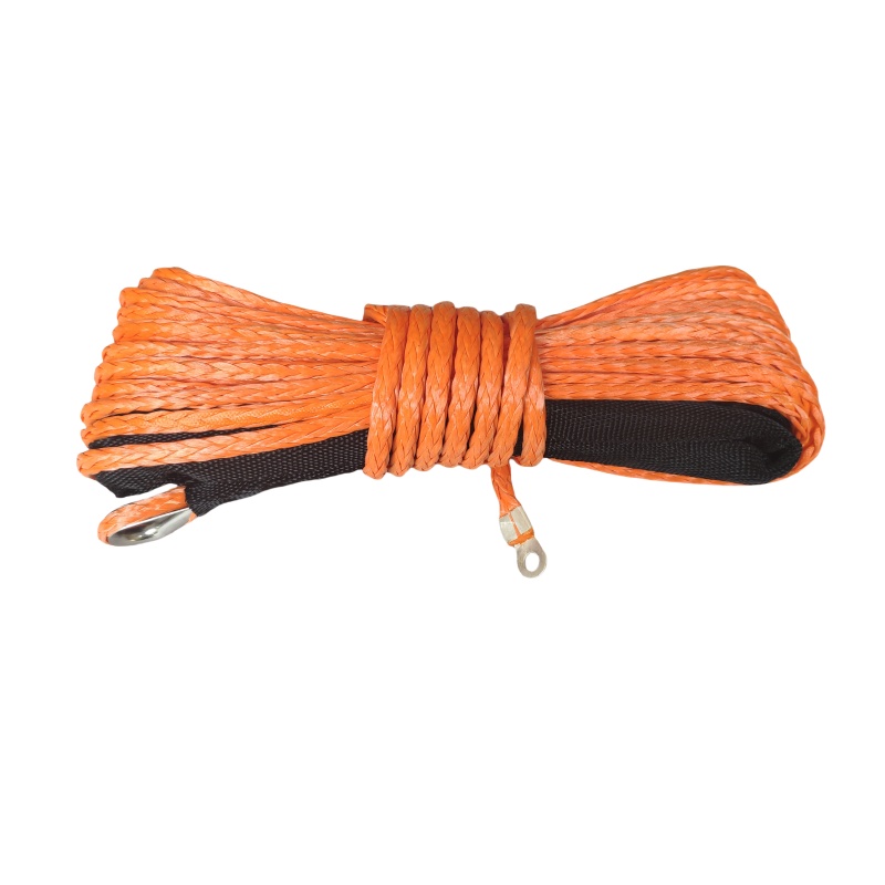 Corde de treuil synthétique pour voiture de récupération tout-terrain, ULde treuil, Rock Guard, RL UTV, chasse-neige, accessoires de remorquage, 4x4, 50 pieds, 1/4 pouces, 15m x 6mm