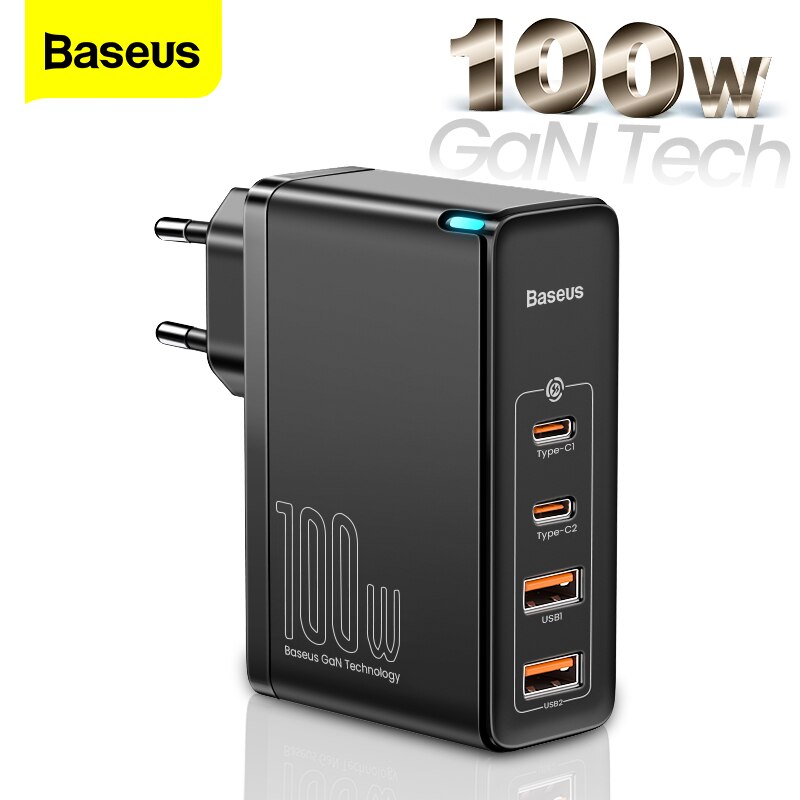 Baseus 100W Gan Usb Type C Lader Pd Qc Quick Charge 4.0 3.0 USB-C Type-C Snel Opladen oplader Voor Iphone 12 Pro Max Macbook