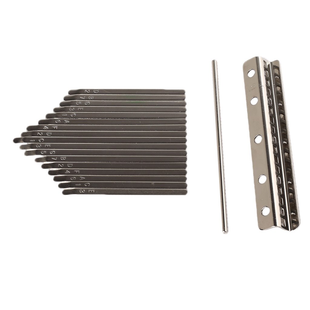 17 clés Kalimba fabrication de clés en acier et pont pour doigt pouce Piano Percussion Kalimba touches de remplacement