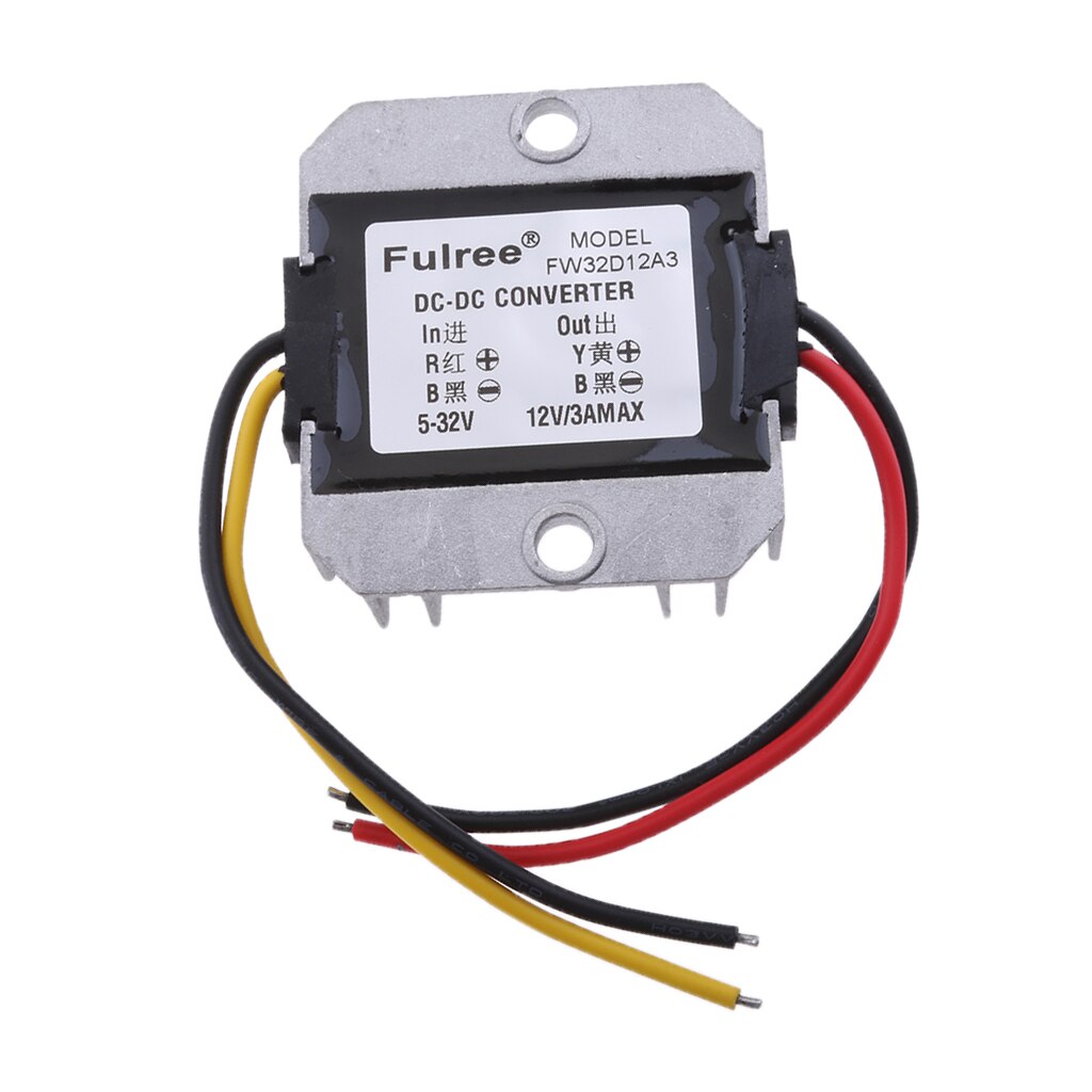 Régulateur de convertisseur cc/cc 5-32V, abaisseur à 12V 3A, alimentation de voiture