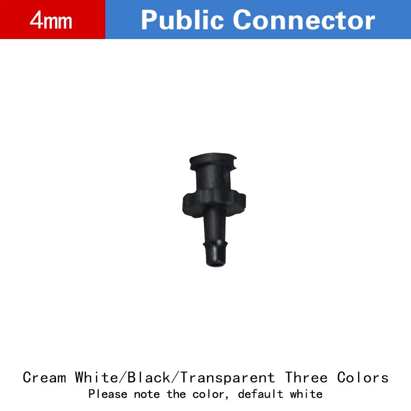 20PCS/lot Connector Printer Ink Tube/Pipe Adapter Ink Tube Connector: interior black 4mm