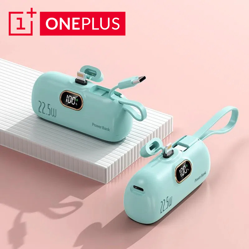 ONEPLUS 30000mAh Mini banco de energía portátil cápsula fuente de alimentación móvil batería externa de emergencia cargador rápido para iPhone tipo c: Azul / 30000mAh