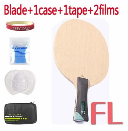 Original svärd 309 hugg typ rakt handtag bordtennisracket blad ping pong bat blad: Fl med fm-fodral