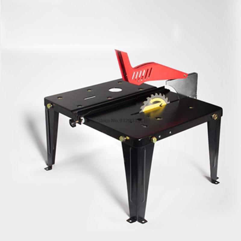 Multifunctional Woodworking Workbench High Stainless Steel Work Table Household Portable Woodworking Saw Table