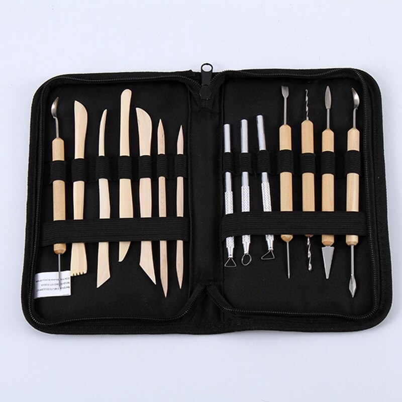 14 Stuk Keramische Klei, Klei Sculptuur Carving Mes, Oppervlak Plastic Klei Modeling Tool Combinatie Set