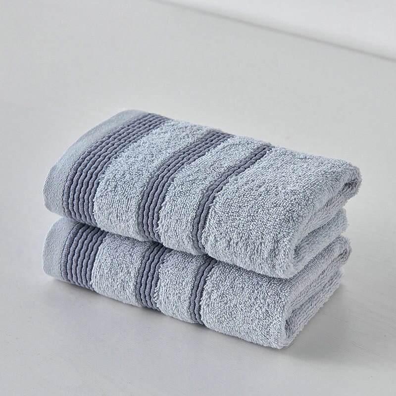 Face Towel Bathroom Super Absorbent Luxury Soft Cotton Towels Hand Towel 33x72cm Stripe Style 100% Cotton: Grey